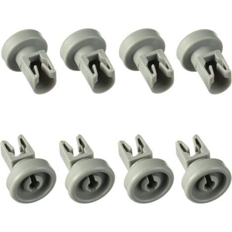 Ruedas universales para lavavajillas, compatibles con la mayoría de lavavajillas estándar, rueda para la cesta superior, repuestos compatibles con AEG, Favorit, Privileg, Zanussi y Juno (paquete de 8) (1/4)