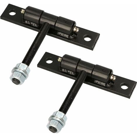 Lot de 2 bandes de portail M12 x 100 mm – Acier – Réglables et longues – Montage vissé pour portes et volets – Fixation stable-NANOTEH (1/5)