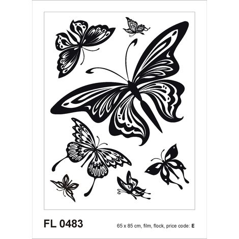 sticker mural papillons noir - Sanders & Sanders