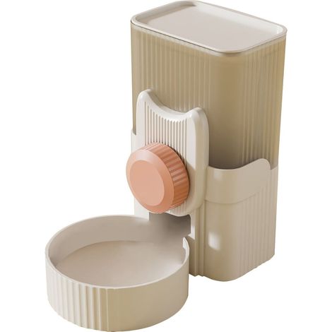Distributeur Automatique De Nourriture Pour Animaux - 1 L - Design Accrochable Et Détachable - Pour Chien Chat Et Petits Animaux - Gris (1/5)