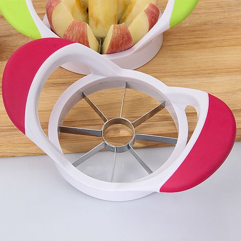 Couteau Pomme, 18x 5cm, Acier Inoxydable/Plastique, Rose Rouge (1/2)