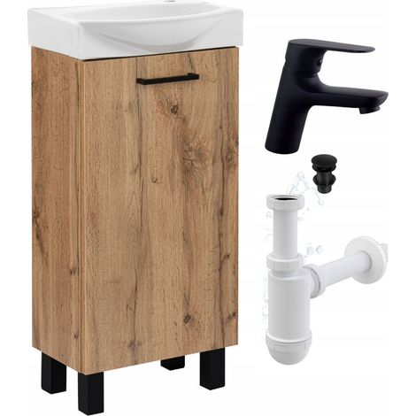 STAMAR  Badezimmerschrank - 40 cm - Eiche Craft - Modernes Design - Robuste Bauweise und Praktisch