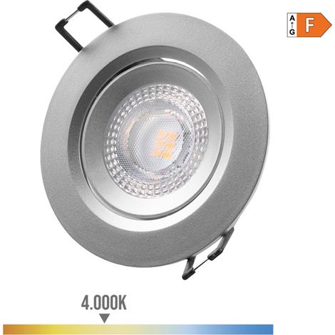 Empotrado LED Redondo de 5W 4000K Luz del Día. Marco Cromado ø9cm Edm (1/3)