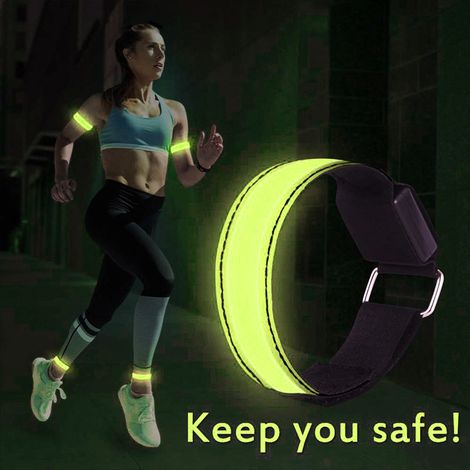 Bandes réfléchissantes USB pour running, sécurité sportive nocturne et activités extérieures (1/2)