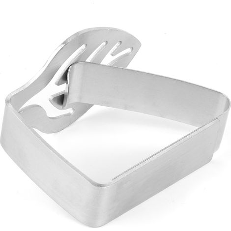 Pince pour nappe en acier inoxydable épais 430, pince anti-glisse pour table de cuisine, motif feuilles (1/3)