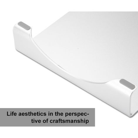 Aluminum alloy laptop stand, raised monitor shelf, silver desktop shelf (1/5)