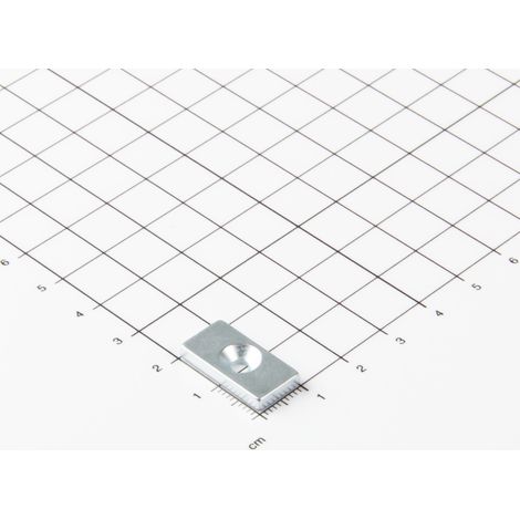 Magna-C Neodym-Blockmagnet 20x10x3mm mit konischer Senkung