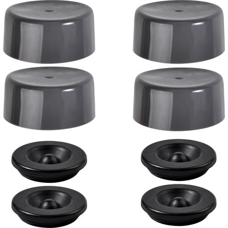 Lot de 4 capuchons anti-poussière de roulement avec 4 bouchons de moyeu de remorque en caoutchouc de 5,9 cm, cache-moyeu de roue de remorque en caoutchouc pour remorques, camping-car, bateau