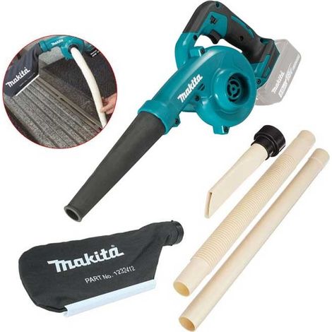 Makita DUB185Z 18v LXT Cordless Blower Vacuum + Flexible Hose Nozzle + Bag Bare (1/4)