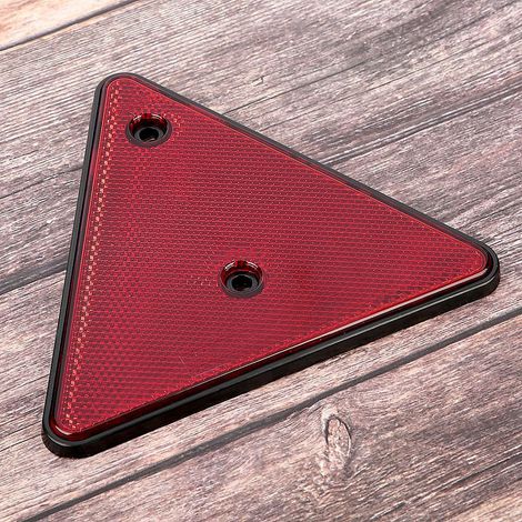Lot de 2 Réflecteurs Rouges Triangle de Sécurité pour Camions, Remorques, Caravanes - Dispositif Rétroréfléchissant Haute Visibilité pour Portail (1/5)