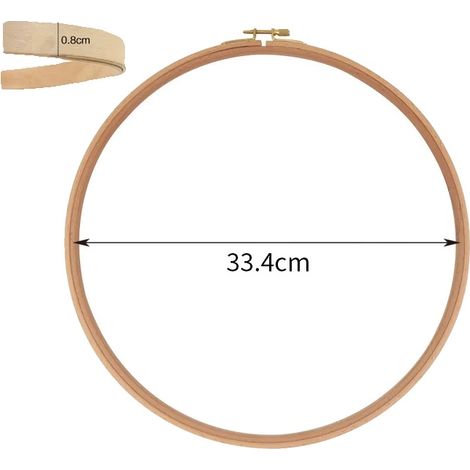 Juego de aros de bordar, madera de haya, ligeros y duraderos, 12 pulgadas, 1 unidad - f (1/2)