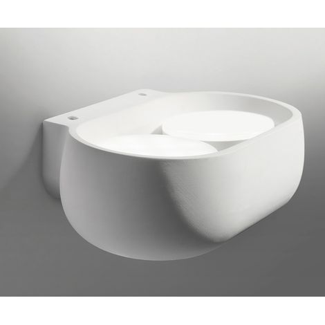 TECNICO Lampada da parete in gesso. Dotata di due portalampada GX53.