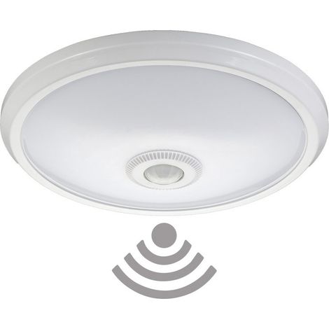 Aplique de superficie con sensor, IP20, 2xE27, Ø 30x9.6cm EDM 32507