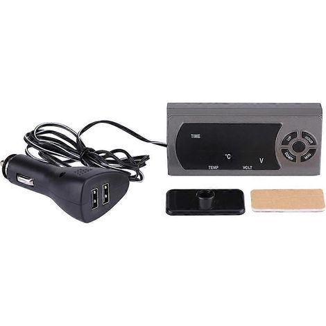 3-in-1-Auto-LED-Digitaluhr, Thermometer und Voltmeter (12–24 V)