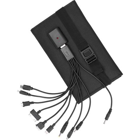 10W Solarpanel, tragbares, faltbares Solarmodul für Reisen und Camping, Schwarz (1/5)