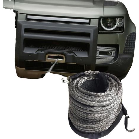 Câble de treuil, longueur de câble de 30 m, diamètre de câble de 10 mm, résistance à la rupture de 10,5 T, résistance à la chaleur de 150 ℃, léger à 2 kg (1/5)