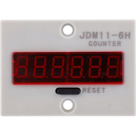JDM11-6H Elektronischer Zähler, 6-stellig, LED-Digitalanzeige, Zählerrelais, Messumformer, Zählwerk, AC/DC 24 V (1/5)