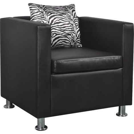 Fauteuil Noir Similicuir 2 (1/5)