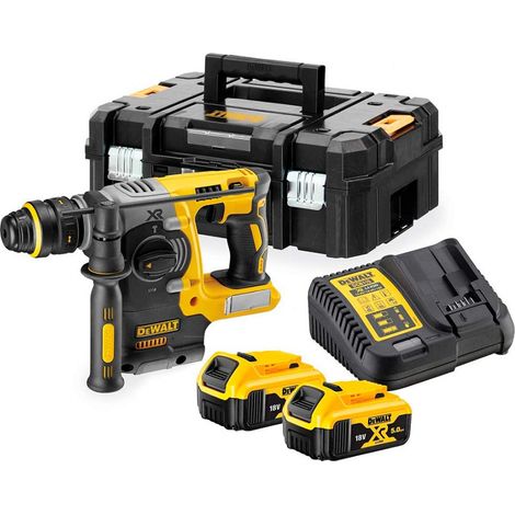 Martillo perforador a batería 18V SDS-Plus 2,1J (2x5Ah) con maletín Dewalt (1/5)