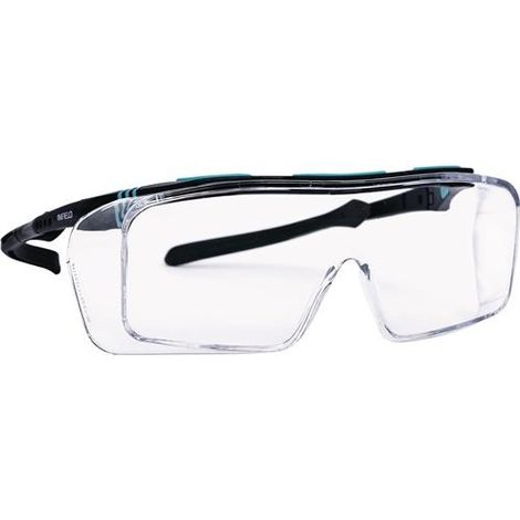 Gafas  de  sobre  y  para  visitantes  Ontor  EN  166  Montura:  negro  turquesa  Lente:  claro  PC  INFIE (1/2)