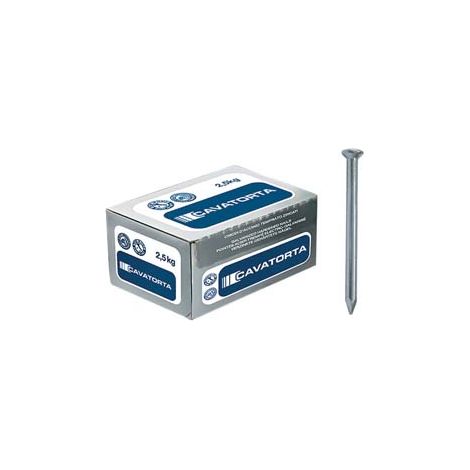 CHIODI ACCIAIO TEMPERATO TESTA BOMBATA ZINCATI- -ø mm.3,5x60 - 2.5 kg CAVATORTA