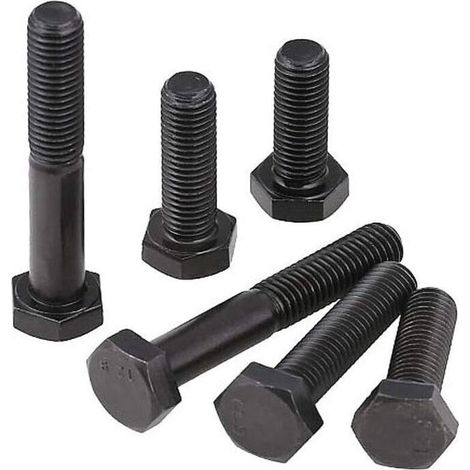 20pcs vis à tête hexagonale, boulon hexagonal externe haute résistance noirci de classe 12,9, M6 40mm,de