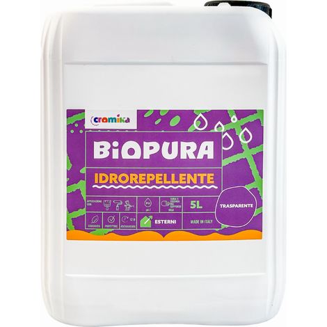 Idrorepellente siliconico trasparente acqua pronto uso linea biopura cromika formato 5 lt - confezione 1 (1/5)