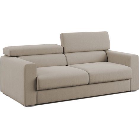 Dylan Divano con pouf estraibile 158 cm beige