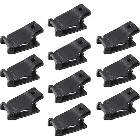 Sollbry 10 piezas de clip de correa Molle multifunción táctico, hebilla de gestión de correa Web Dominator, accesorios para exteriores (1/4)
