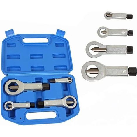Set 4 Spaccadadi Bulloni Spacca Dadi 9-27mm per Dadi e Bulloni Danneggiati 07374 (1/5)