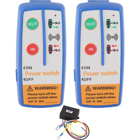 Treuil 12 V de 15 mètres avec télécommande sans fil pour camion, Jeep et VTT (1/5)