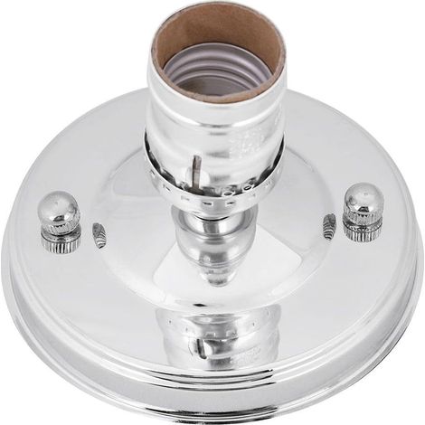 E26 / E27 plafonnier à vis / support de base de lampe murale, base de plafonnier industriel Vintage (argent) (1/5)