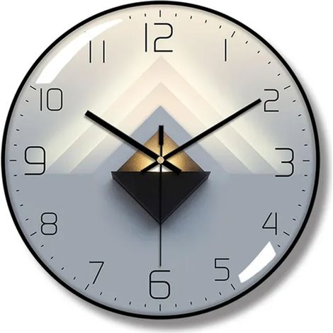 Horloge murale métallique noire, 1 pièce, style Art déco moderne, silencieuse sans tic-tac, design élégant pour salon, chambre et bureau (1/4)