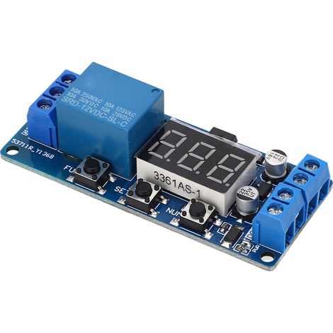Module de relais temporisé 12 V CC, carte de commande de commutation, minuterie électrique avec écran LCD (1/5)