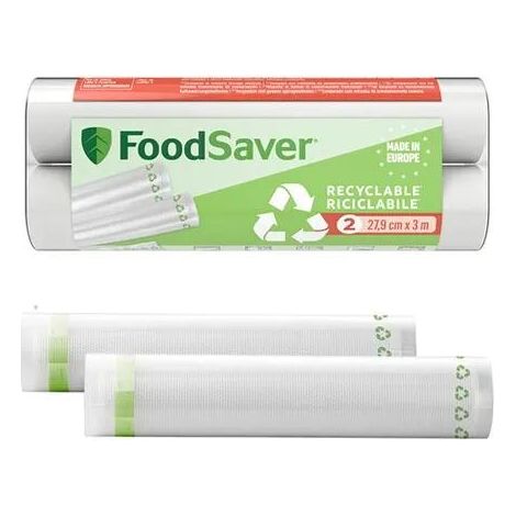 FoodSaver FSRE2802X01 rollos para envasado al vacío transparentes 28cmx3m