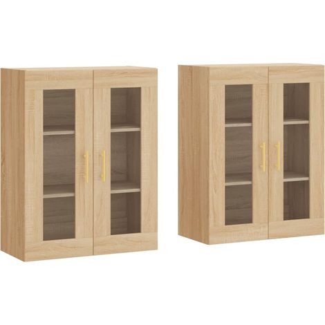 Maison Exclusive - Armadietti a Parete 2 pz Rovere Sonoma in Legno Multistrato