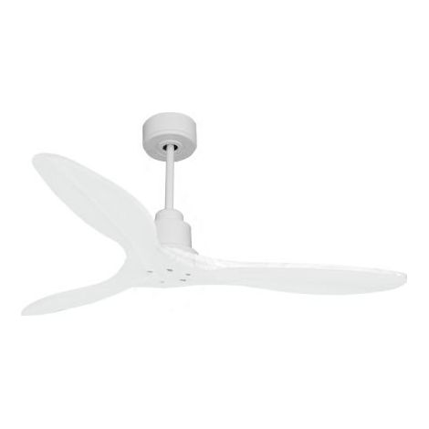 Tenerife de KlassFan - Super destratificateur et ventilateur DC 132 cm Blanc pales bois blanc sans Lumière idéal 25 à 40 m²
