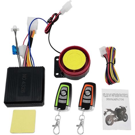 Sistema de seguridad impermeable de alta sensibilidad con alarma antirrobo para motocicletas, control remoto con arranque del motor y arranque del motor. (1/5)
