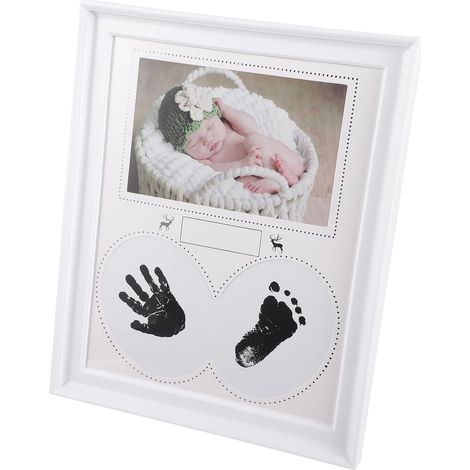 Cadre Photo de Croissance de Bébé Empreintes de Main et Pied en Pvc pour Décoration Maison, Cadre Photo pour -né pour Souvenir Naissance (1/5)