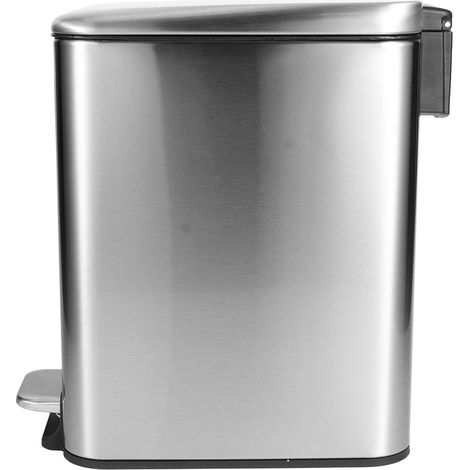 Pédale silencieuse en acier inoxydable poubelle 5L pour maison chambre cuisine (1/5)