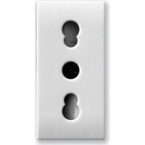 Presa bipasso ave domus s44 2p+t 10/16a 1 modulo bianco - 441006/15ts