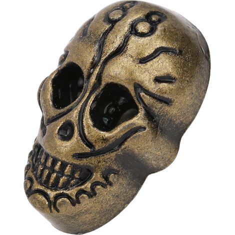 20 pièces de décoration/accessoire de chaussures gothiques cloutées style punk (15,66 x 25,24 mm), 88 têtes de fantôme en bronze (1/5)