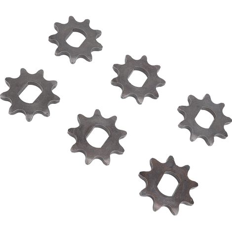 pignons avant 420 9T en acier, diamètre intérieur 12x17mm, pour chaînes 420 (1/5)