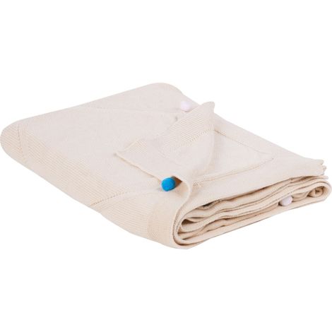 Kuscheldecke GAIDAR Baumwolle 130 x 170 cm Beige