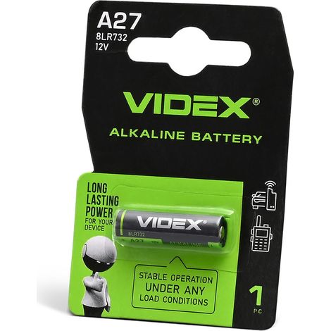 Pila alcalina Videx A27, 1 unidad, blíster
