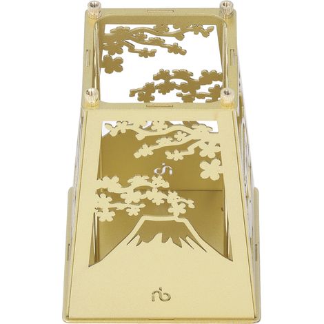 Porte-stylo doré en métal - Montage rapide, finition électrolytique brillante, résistant et durable - Organisation multifonction pour bureau