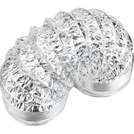 Tuyau de ventilation flexible en feuille d'aluminium avec support de fil d'échappement AC 15 m de long (1/5)