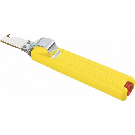 Jokari – Couteau à dénuder 8 à 28mm – Lame crochet remplaçable en acier trempé – Manche antidérapant – Dénudage rapide et précis