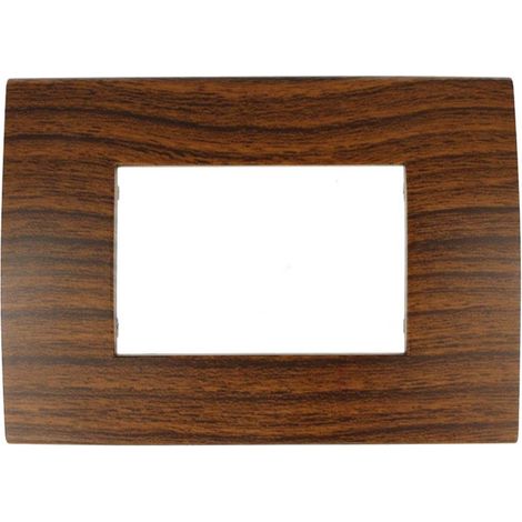 Placca 3 moduli nera plastica per Bticino Living air compatibile tipo lnc4803ar (1/2)