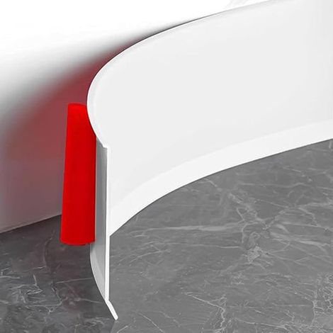 Plinthe souple autocollante en PVC - 300 cm x 10 cm - Blanche - Convient pour les murs, les cuisines et les chambres (1/3)